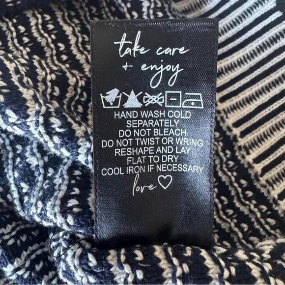 NWT NIC+ZOE Easy Tuck Stitch Pullover Sweater Split Neck Blue Size Medium - Picture 10 of 10